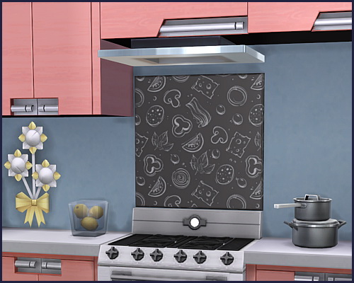 Sims 4 Kitchen back wall Gourmet at CappusSims4You