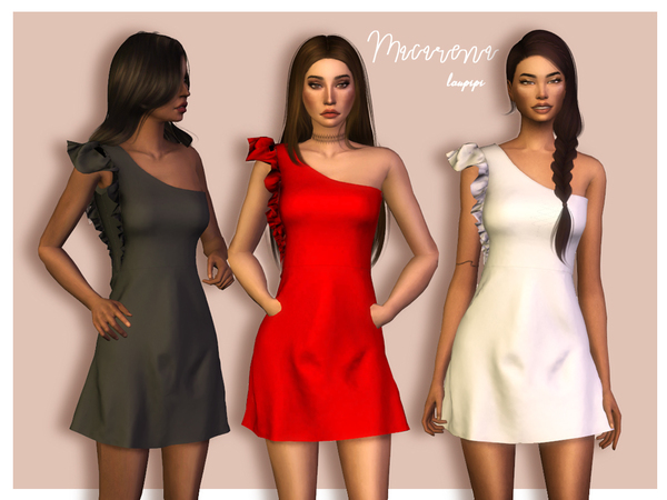 Sims 4 Macarena dress by laupipi at TSR