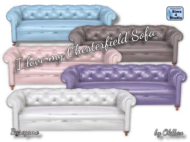 Sims 4 Chesterfield Sofa by Oldbox at All 4 Sims