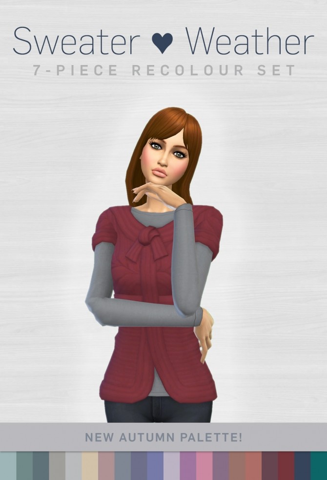 Sims 4 Sweater Weather Collection at SimPlistic