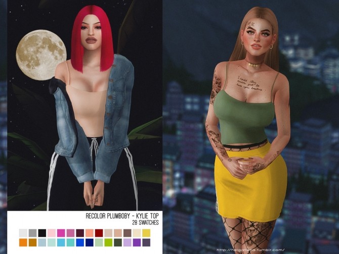 Sims 4 Recolor plumboby kylie top at Helga Tisha