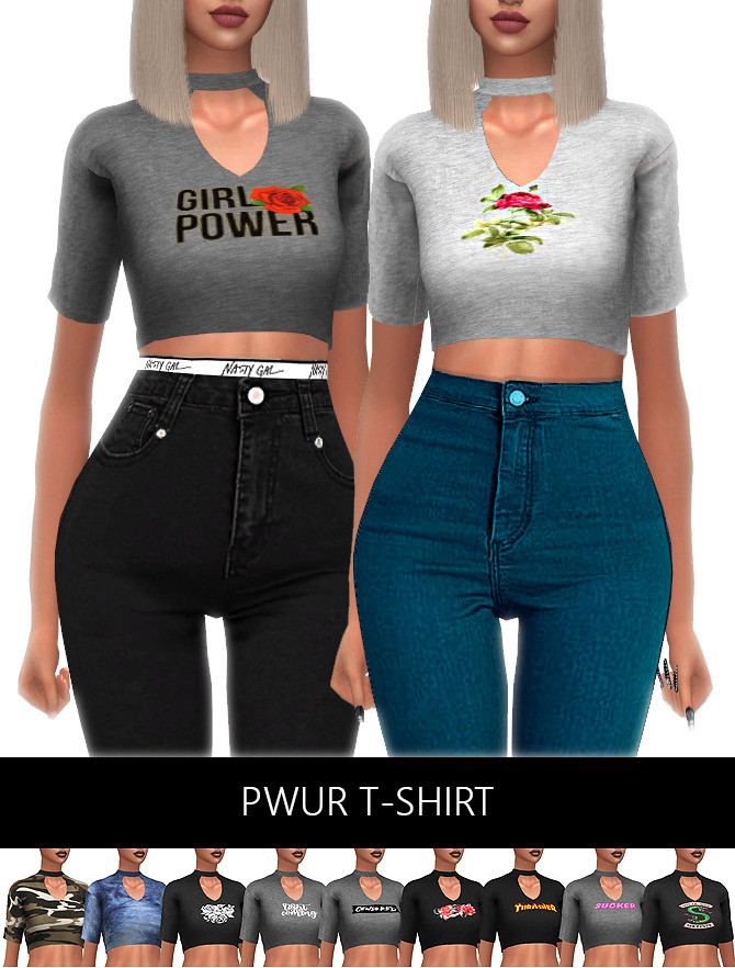 Sims 4 PWUR T SHIRT at FROST SIMS 4