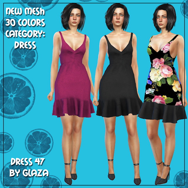 Dress 47 at All by Glaza » Sims 4 Updates