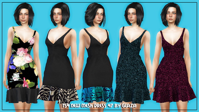 Sims 4 Dress 47 at All by Glaza