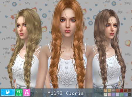 YU173 Clovis hair (P) at Newsea Sims 4