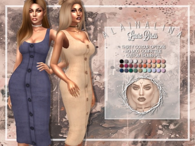 Sims 4 Laura Dress at AlainaLina