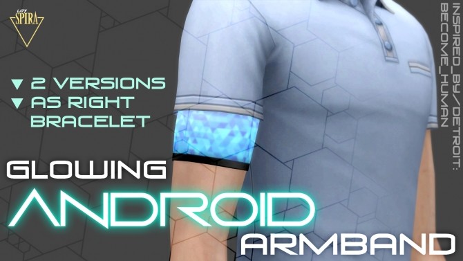 Sims 4 Glowing Android Armband by LadySpira at Mod The Sims