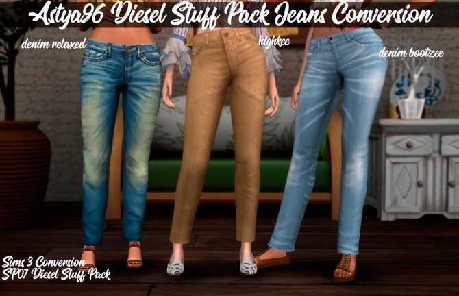 Sims 4 SP07 Diesel Stuff Pack Jeans Conversion at Astya96