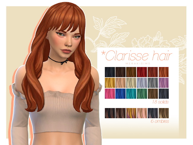 Sims 4 Clarisse hair at Merakisims