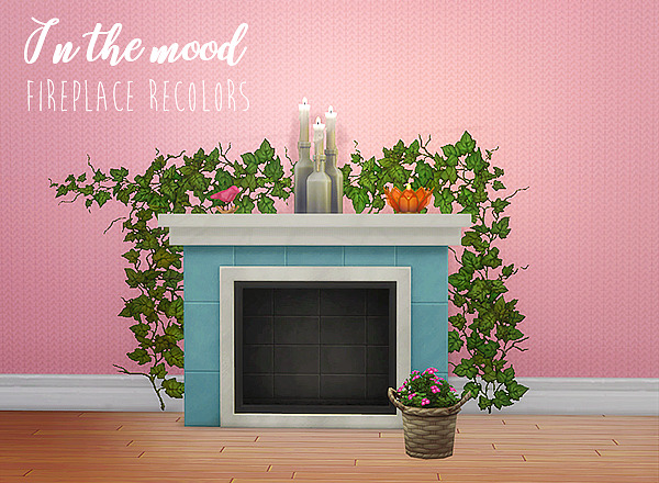 Sims 4 In the mood fireplace unlocked and recolored at Lina Cherie