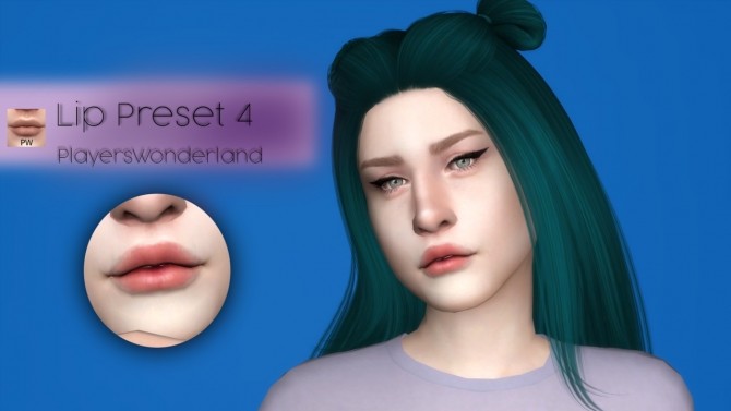Sims 4 Lip Preset 4 at PW’s Creations