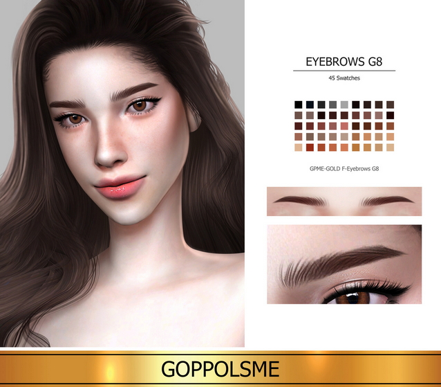 Sims 4 GPME GOLD F Eyebrows G8 at GOPPOLS Me