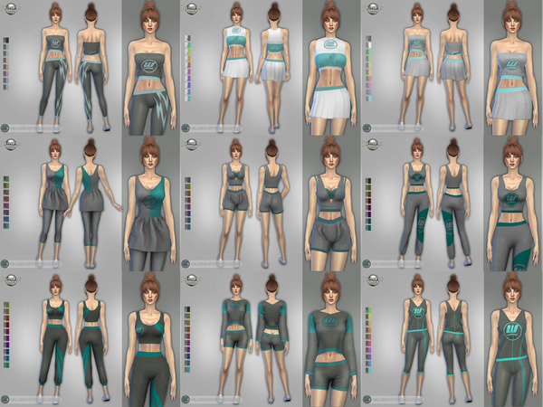 Sims 4 Wellness Dry feet sport short skirt and top by jomsims at TSR
