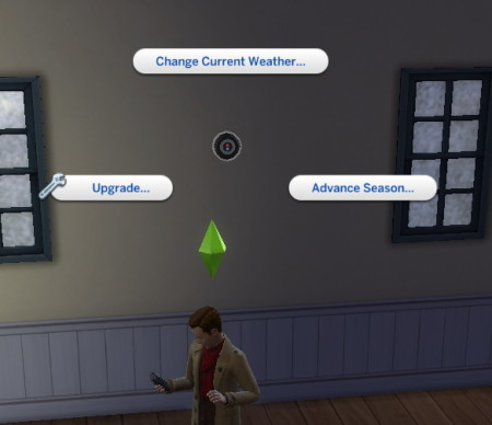 Smaller Weather Controller + unlocked seasons change by Vmars at Mod The Sims