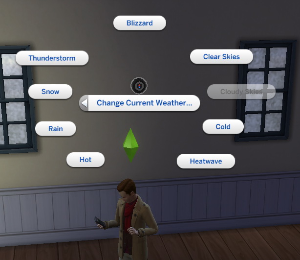 Sims 4 Smaller Weather Controller + unlocked seasons change by Vmars at Mod The Sims