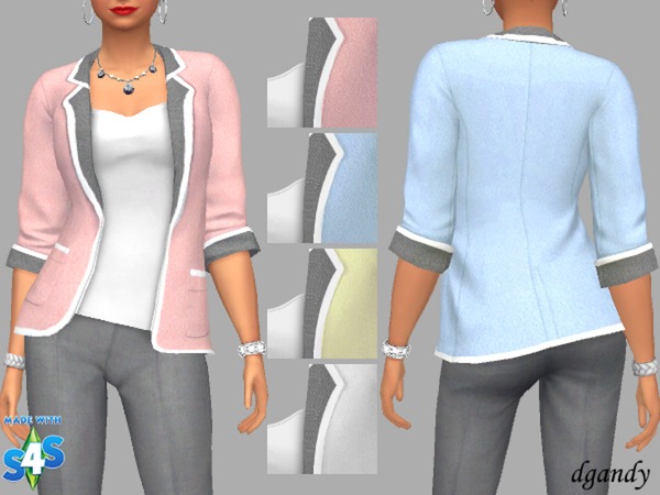 Sims 4 Anna Coat and Top by dgandy at TSR