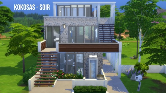 Sims 4 Soir house (Minimal CC) by Kokosas at Mod The Sims