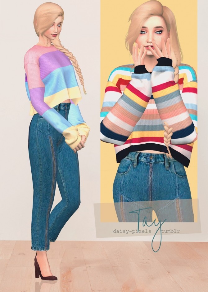 Sims 4 Tay sweater at Daisy Pixels