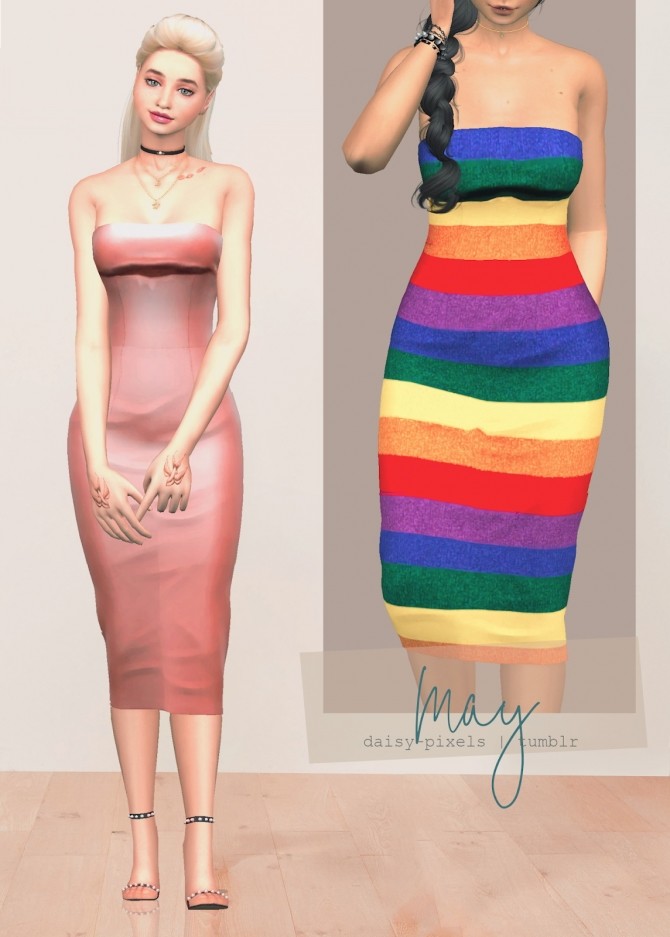Sims 4 May dress at Daisy Pixels