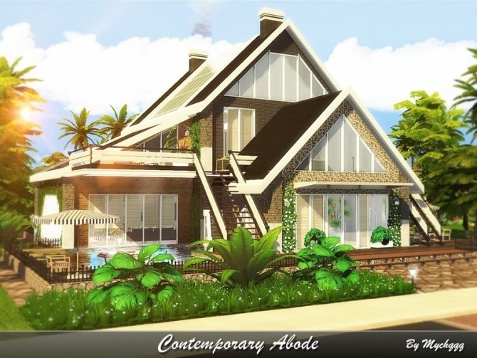 Sims 4 Contemporary Abode by MychQQQ at TSR