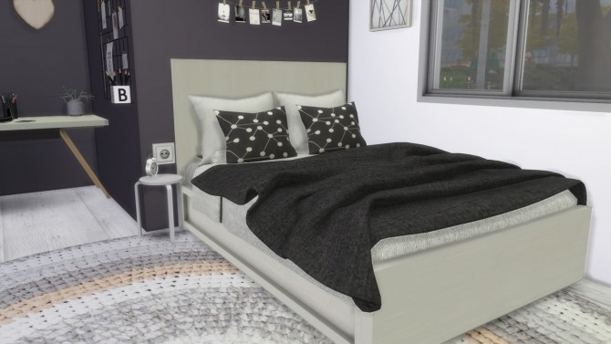 Sims 4 Scandinavian Bedroom at MODELSIMS4