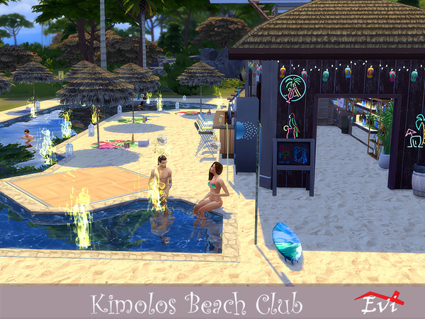 Sims 4 Kimolos Beach Club by evi at TSR