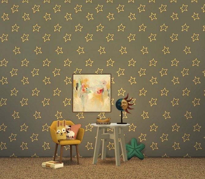 Sims 4 6 wallpapers using Julia Dreams’ patterns 3 at Miss Ruby Bird