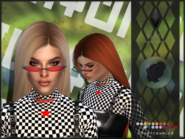 Sims 4 Blaze hair by Nightcrawler Sims at TSR