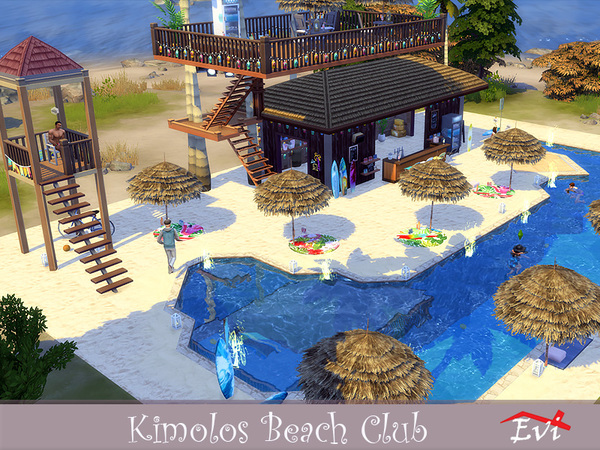 Sims 4 Kimolos Beach Club by evi at TSR