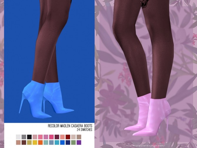 Sims 4 Recolor Madlen Casarea Boots at Helga Tisha