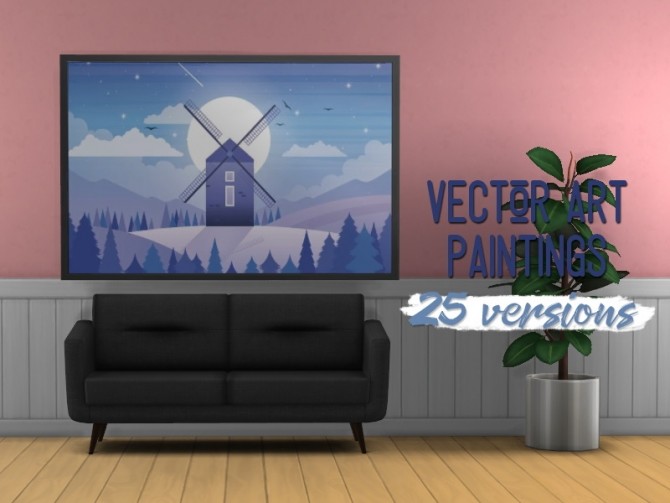 Sims 4 Vector art paintings at Midnightskysims