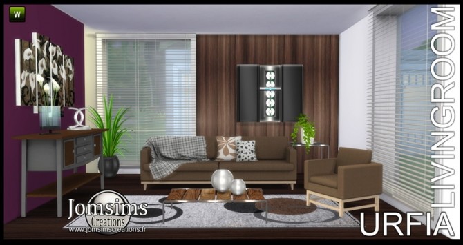 Sims 4 URFIA  living room at Jomsims Creations