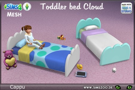Toddler bed Cloud by Cappu at Blacky’s Sims Zoo