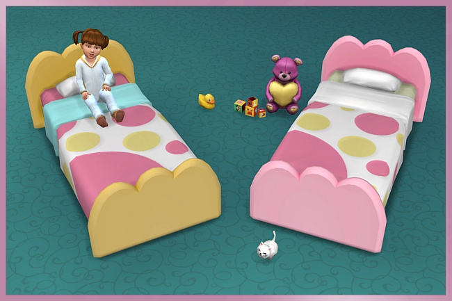 Sims 4 Toddler bed Cloud by Cappu at Blacky’s Sims Zoo