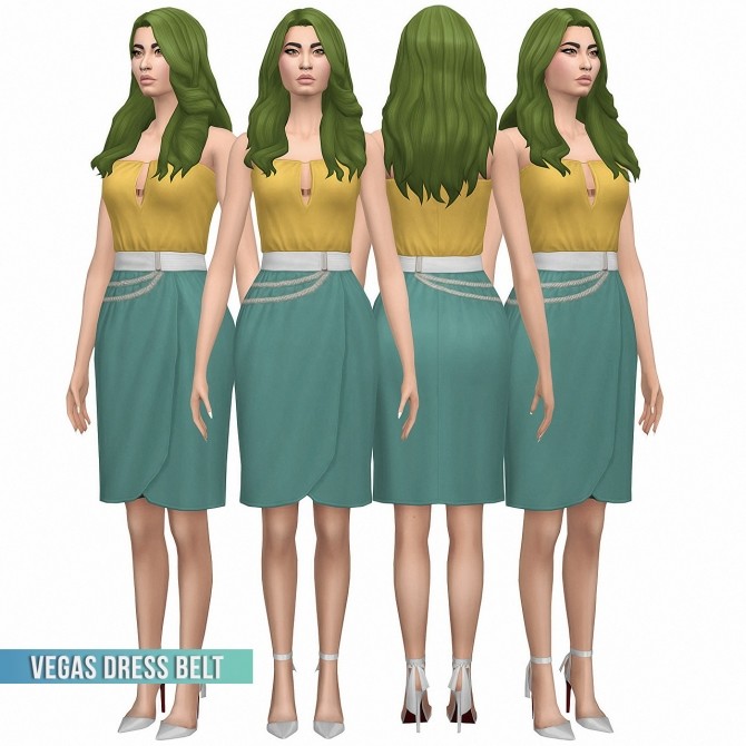 Sims 4 Vegas Dress Belt S3 Conversion at Busted Pixels