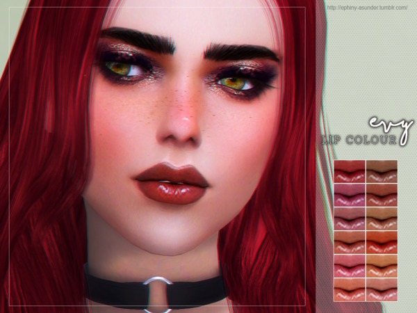 Sims 4 Evy Lip Colour by Screaming Mustard at TSR