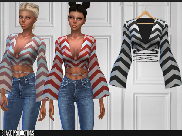 Sims 4 168 Blouse by ShakeProductions at TSR