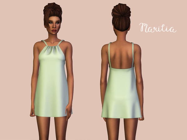 Sims 4 Marilia dress by laupipi at TSR