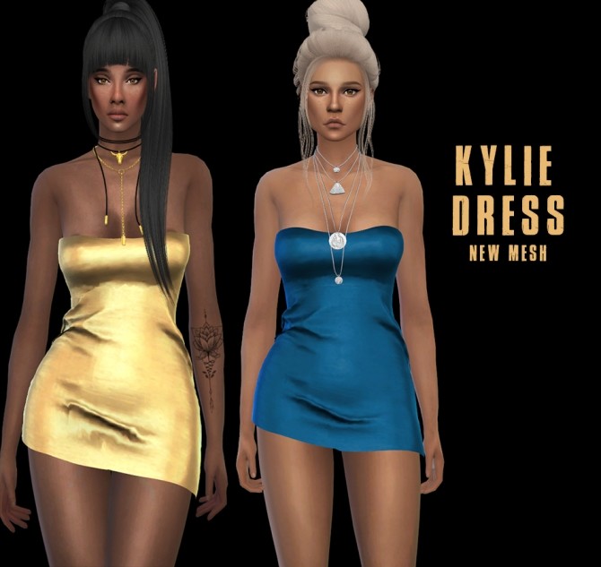 Sims 4 Kylie Dress (P) at Leo Sims