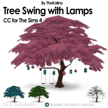 Tree Swing with lamps at Kalino