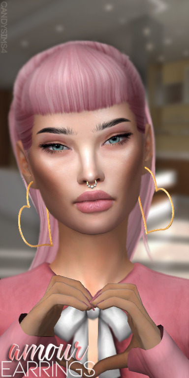 Sims 4 AMOUR EARRINGS at Candy Sims 4