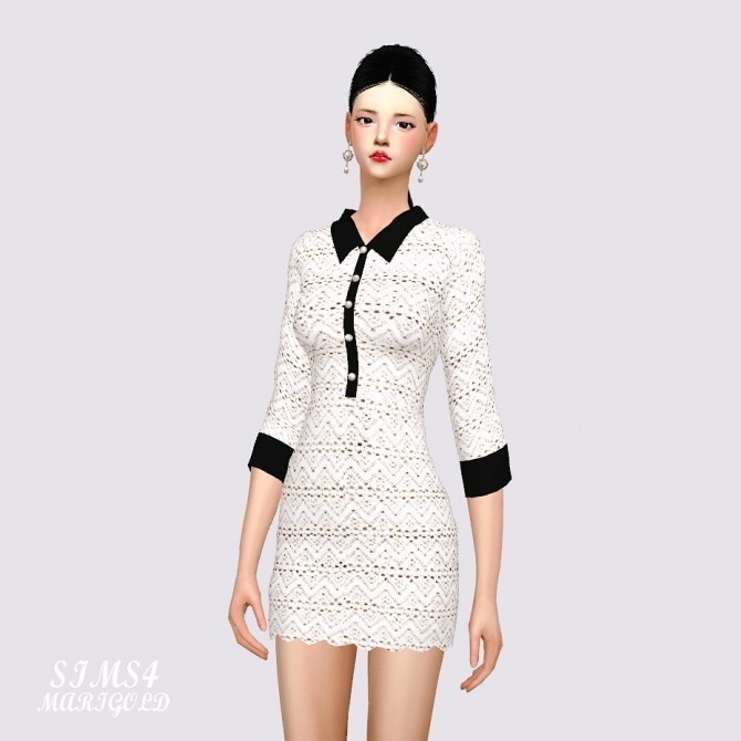 Sims 4 Elegant Mini Dress at Marigold