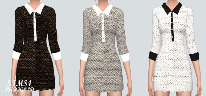 Sims 4 Elegant Mini Dress at Marigold