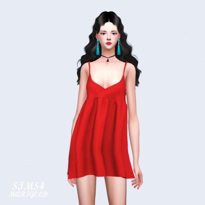Sims 4 Bustier Mini Dress at Marigold