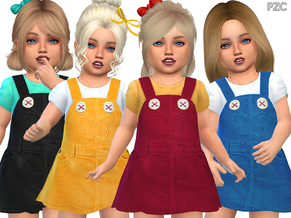 Sims 4 Fall Dress For Toddler Girls by Pinkzombiecupcakes at TSR