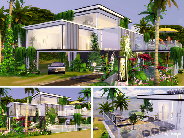 Sims 4 The Air modern coast house by Lhonna at TSR