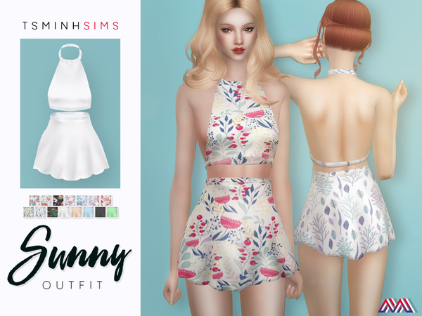 Sims 4 Sunny Outfit by TsminhSims at TSR