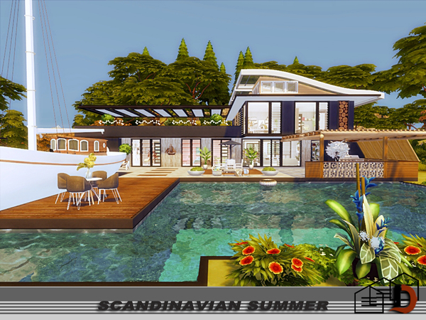 Sims 4 Scandinavian summer house by Danuta720 at TSR