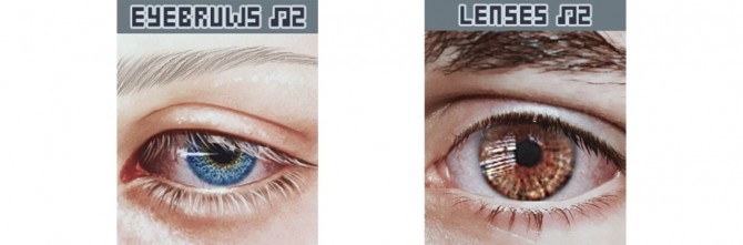 Sims 4 Makeup set #3 eyebrows & lenses at Magic bot