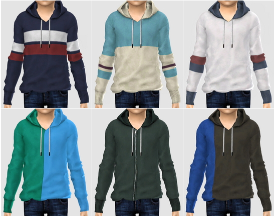 Sketchbookpixels Blocks hoodie for boys 3T4 at Simiracle » Sims 4 Updates